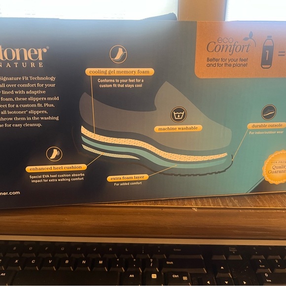 Isotoner Eco Comfort Slippers - Picture 2 of 5